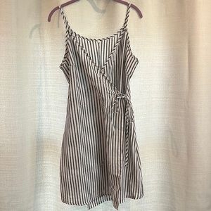 White & Gray Striped Dress